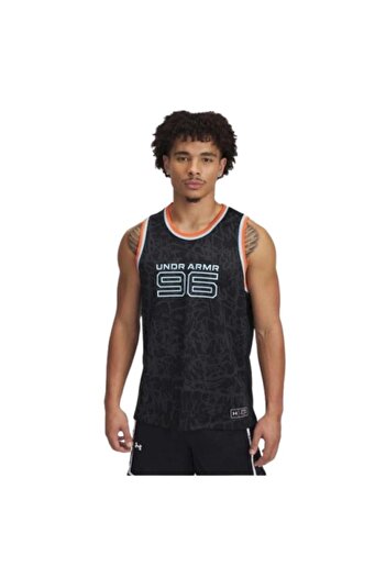 Under Armour Zone Pro Mesh Tank Printed 6000369-001 Men's Black T-Shirt