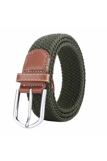 PUFO Sailor elastic belt for men 120-130 x 3.5 cm, adjustable, green