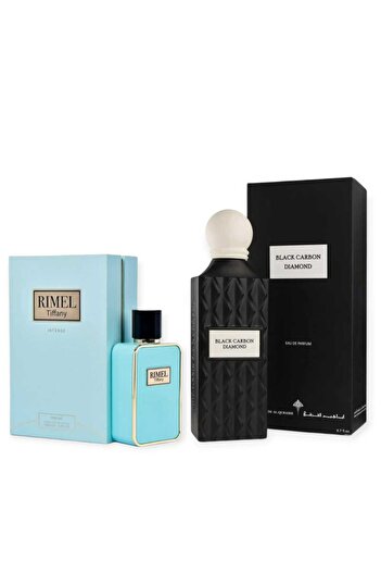 IBRAQ Ibrahi Al Qurashi Black Carbon Diamond perfume and Rimmel Tiffany perfume 250 ml
