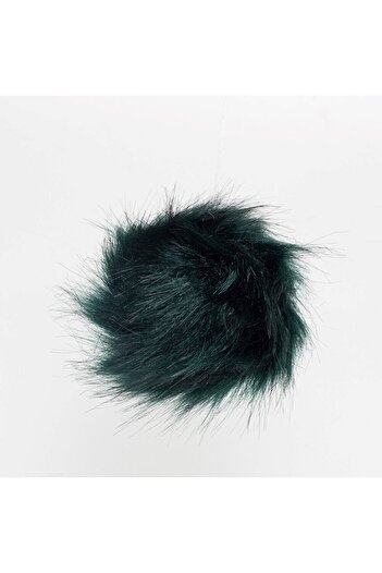 CT STONES Loren Grizzled Dark Green Furry Pompom