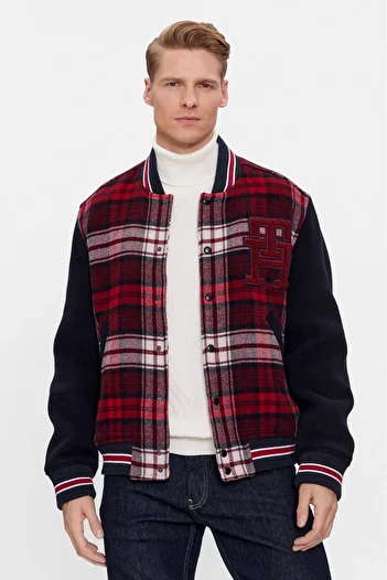 Tommy Hilfiger Tommy Hilfiger Varsity Bomber Jacket MW0MW34023 Red 2XL INTL