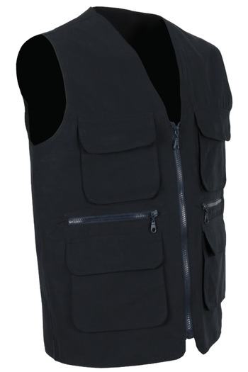 Modarar Men's Linen Vest Navy Blue Color Regular Fit Rar01307
