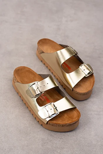 Uniqueqoop Tokyo Leather Cork Sole Orthopedic High Eva Women's Slippers