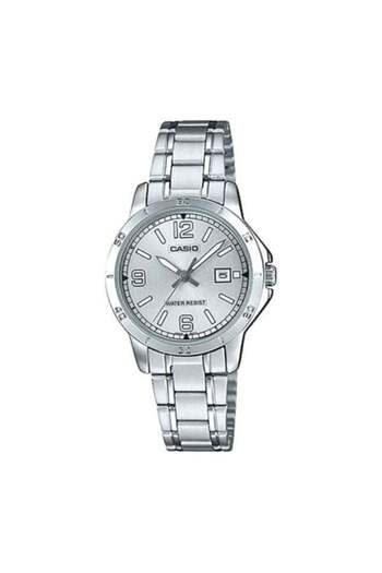 Casio Analog Men's Wristwatch MTP-V004D-7B2 - 42mm - Silver