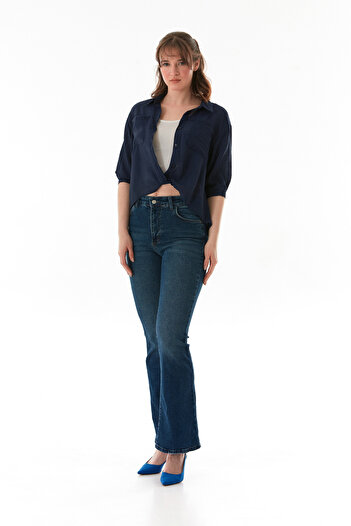 Fulla Moda Basic Body Детальна сорочка з двома кишенями