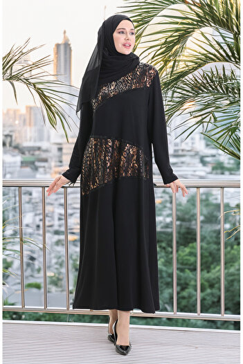 sefamerve Large Size Crystal Combed Cotton Dress 6253-03 Gold