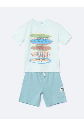 LC Waikiki Crew Neck Boys' T-Shirt and Shorts (S5)