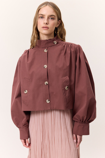 Manuka Short Balloon Sleeve Jacket Dried Rose