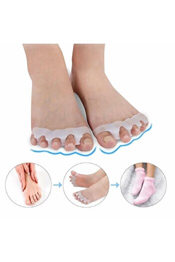 Ecosell Silicone Toe 5 Finger Separator Protector Separating Fingers 1 Pair