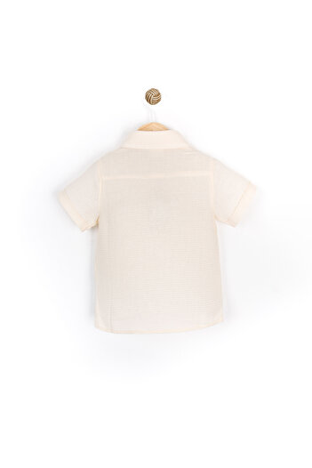 Bombili Button Short Sleeve Soft Texture Baby Boy Shirt Stylish Baby Boy Shirt for Summer