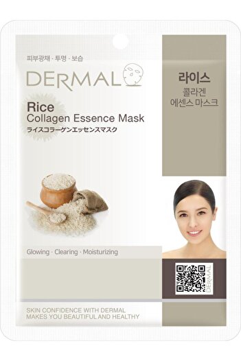 Dermal Arındırıcı, Nemlendirici Ve Ton Eşitleyici Pirinç Özlü Kollajen Maske 23 gr