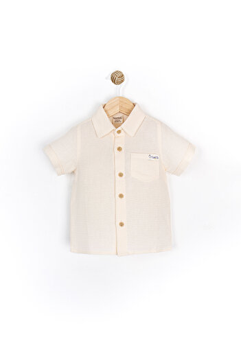 Bombili Button Short Sleeve Soft Texture Baby Boy Shirt Stylish Baby Boy Shirt for Summer