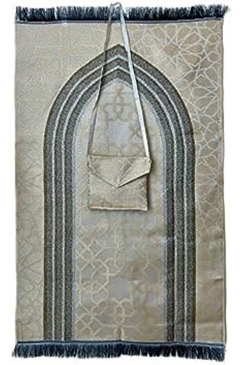 Generic Mini Pocket Portable Travel Prayer With Bag And Strip Islamic Mat Muslim Foldable Sajadah 3 Colors (