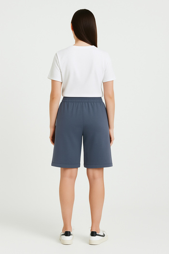 OXVİN Relax Return Folded Leg Waist Lace up Oversize Bermuda Women's Shorts