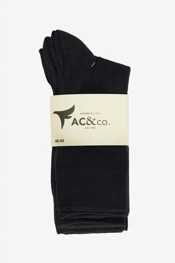 AC&Co / Altınyıldız Classics Men's Black Cotton 7 Pack Flexible Socks