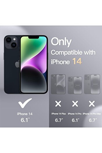 Generic Silicone Case Cover Compatible with iPhone 14 6.1 inch , Ultra Slim Fit with Full Body Protection