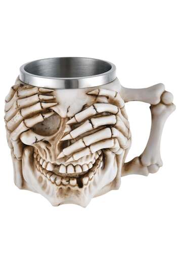 PUFO Skull Don't See metal beer mug in the shape of a skull, 380 ml
