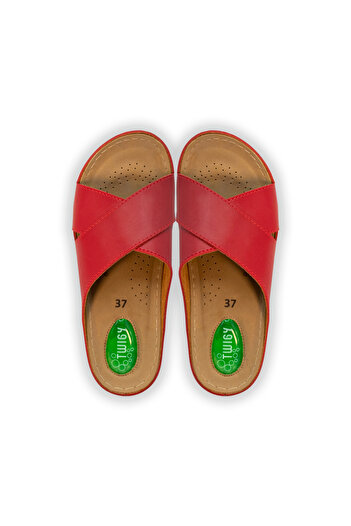 Twigy Sena Red Women's Slippers - Size 36/40