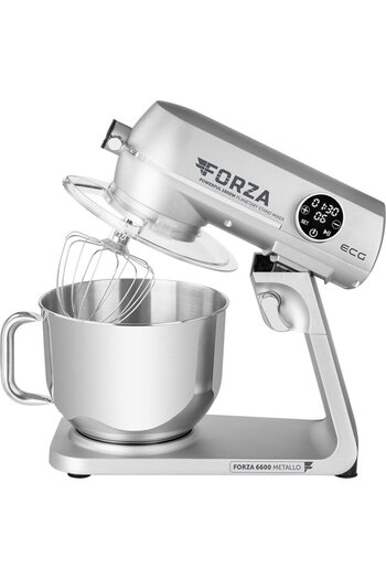 ECG ECG FORZA 6600 Metallo Argento food processor, 1800 W, 6.5 liters, LCD, planetary mixing