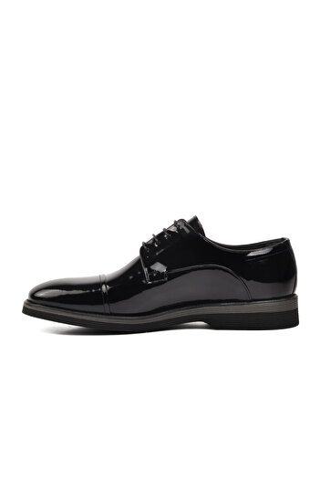 Fosco Black Patent Leather Men's Classic Shoes