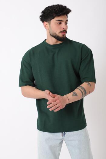 Stilkombin Honeycomb Model Crew Neck Oversize T-Shirt Stu-2468_30462