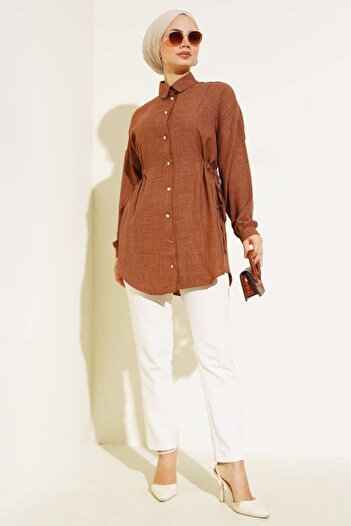 İKLİM LİFE Metal Buttoned Side Tie Tunic