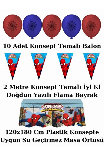 SPIDERMAN Σετ διακοσμητικά για πάρτι γενεθλίων Spiderman για 24 άτομα