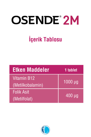 Osende 2m 30 Sublingual Tablets Vitamin B12 (Methylcobalamin) Folic Acid (Methylfolate)