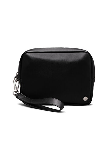Calvin Klein Men Black Jeans Hardware Zip Pouch