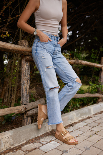 ANGELİNA JONES Γυναικείες παντόφλες Parsy Hold Brown Real Suede