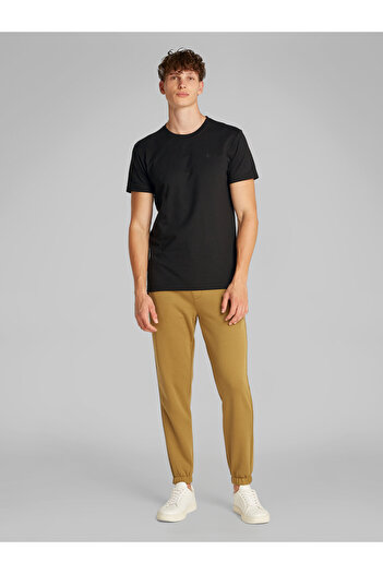 Calvin Klein Calvin Klein Men Black Textured Monologo T-Shirt