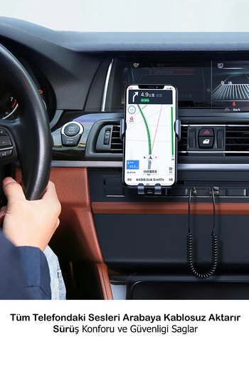 MAXGO 3128 Usb Wireless Bluetooth Araç Kiti Hifi Stereo Ses Alıcısı Aux 3.5mm Adaptörü Bluetooth 5.1