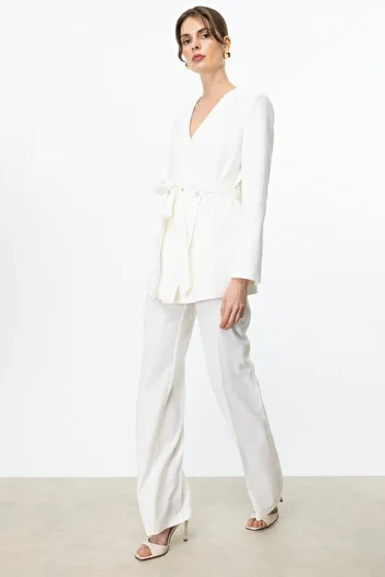 Ekol High Waist Wide Leg Trousers