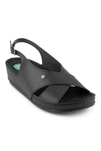 Muya İngane 35207-430 Sandale pentru femei cu gel cu toc cu talpă anatomică, negru 36-40