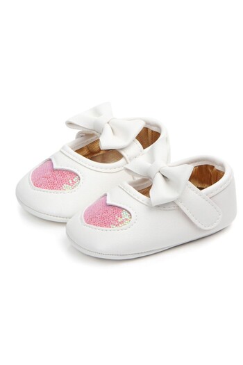 Superbaby Pantofiori fetite - Inimioara sclipitoare roz