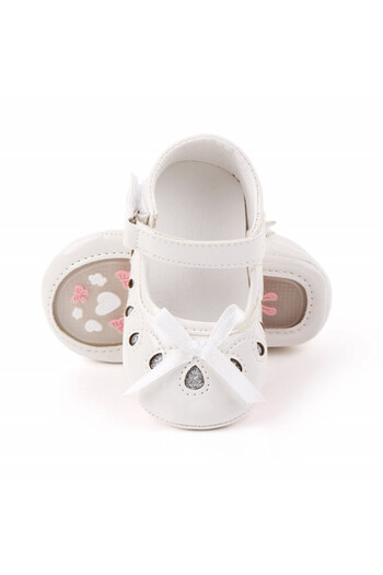 Superbaby Pantofiori albi din lac