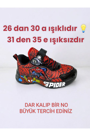 PATİK BEBE Erkek Çocuk Hafif Ve Esnek Spor Ayakkabı 26-30 No Arası Işıklıdır