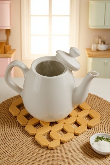 Home Square Bamboo Trivet 18 cm – Teapot Pot Mat