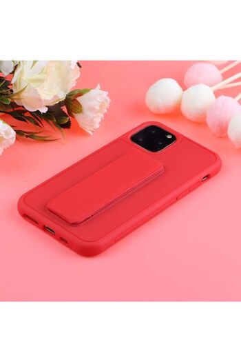 Generic Case Cover For iPhone 14 Pro with Magnetic Stand & Holder, Premium Silicone Hand Strap and Grip