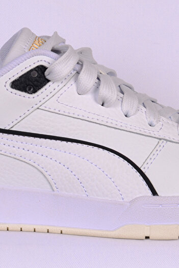 Puma 386373-01 Rbd Game Χαμηλή Λευκή Δερμάτινη Άνετη Σόλα με κορδόνια Ευέλικτα Casual Ανδρικά Αθλητικά Παπούτσια