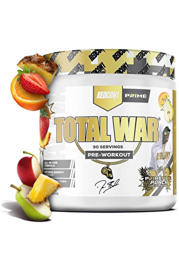 REDCON1 Total War Pre Workout Powder for Men & Women, Prime Time Punch, 435g