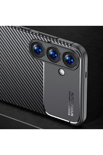 Fibaks Samsung Galaxy A36 Case Camera Protruding Carbon Pattern Colorfast Protective Cover