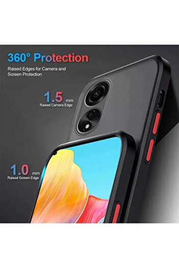 Fibaks Oppo A60 Case Matte Anti-Fingerprint Camera Protection Hard Silicone Cover with Colorful Keys