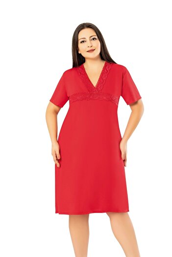 BNM Women's Plus Size (Oversize) Short Sleeve Nightgown