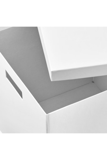 IKEA Tjena Beyaz 32x35x32 cm Kapaklı Saklama Kutusu