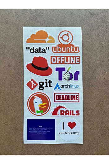 hdsticker 60 Adet Yazılım & Yazılımcı Software Developer Laptop Notebook Tablet Etiket Sticker Set P57