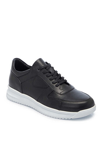 Tergan Siyah Hakiki Deri Erkek Sneaker - E25ı1ay57303-a23