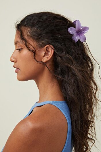 New Obsessions Large Hibiscus Luxury Acetate Latch Buckle