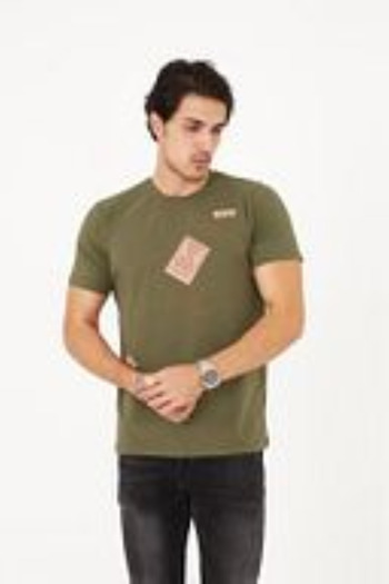 PENTHİLUS Short Sleeve T-Shirt with Round Neck and Front Print