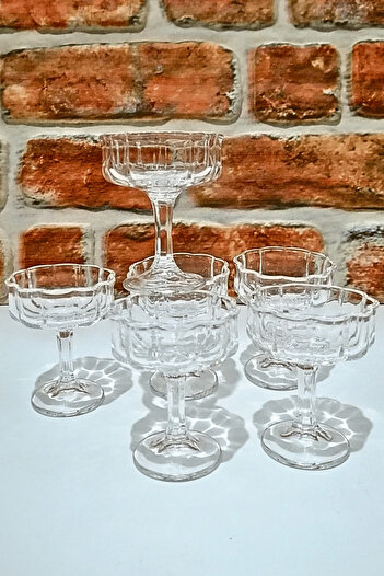 ELEGANCEV Footed Glass Delight Bowl-Honey Jam Bowl-Coffee Side Treatment-Chocolate Bowl-Yn-6 Pieces